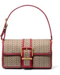 MICHAEL Michael Kors - Colby Medium Mk2000 Logo Jacquard Shoulder Bag - Lyst