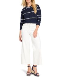 NIC+ZOE - Nic+zoe Pointelle Stripe Sweater - Lyst