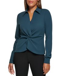 Calvin Klein - Pull On Wear To Work Suits Knit Top - Lyst