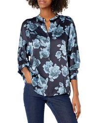 Vince - , , Tapestry Floral Popover Blouse, Coastal, Extra Small - Lyst