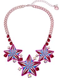 Betsey Johnson - S Festive Star Bib Necklace - Lyst