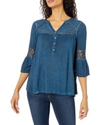 NINE WEST Georgia Printed Top – Stylish Gathered Back Pullover In 100% Viscose - View #5