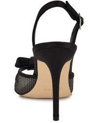 Nine West - Female Gergia Black Satin 001 7.5 Medium - Lyst