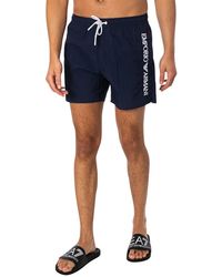 Emporio Armani - Side Brand Swim Shorts - Lyst