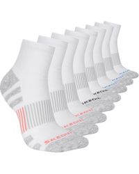 Skechers - 8-pack Work Collection High Quarter Crew Socks - Lyst