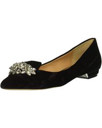 badgley mischka black flats