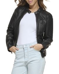 Levi's - Size Plus Faux Leather Fashion Quilted Racer Jacket - Lyst