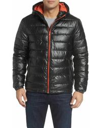 Cole Haan - Faux Leather Quilted Puffer Coat - Lyst