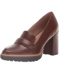 Naturalizer - S Dabney Slip On Lug Sole Heeled Loafers Cinnamon Brown 12 M - Lyst