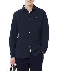Lacoste - Slim Fit Long Sleeve Woven Shirt - Lyst