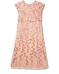 Adrianna Papell - Plus Size Blouson Beaded Long Dress - Lyst