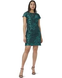 Adrianna Papell - Lace A Line Shift Dress - Lyst