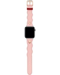 Ted Baker - Pink Wavy Leather Strap Fuchsia Keeper For Apple Watch® - Lyst