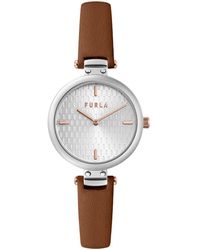 Furla - Brown Leather Strap Watch - Lyst