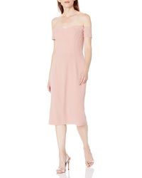 Dress the Population - Bailey Off The Shoulder Sweetheart Bodycon Midi Sheath Dress Dress - Lyst