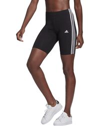 adidas - Womens 3-stripes Bk Shorts Black/white X-large - Lyst