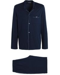 Emporio Armani - Interlock Button Down Long Sleeve Pajama Set - Lyst