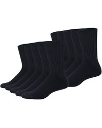 Dockers Mens 4 Pack Dress Wide Rib Crew Socks 