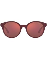 Emporio Armani - Ea4185f Low Bridge Fit Round Sunglasses - Lyst