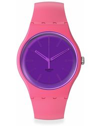 Swatch - Casual Pink Watch Bio-sourced Material Quartz Berry Harmonious - Lyst