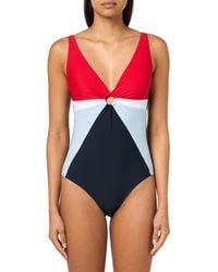 Tommy Hilfiger - Full Coverage Colorblocked One Piece - Lyst