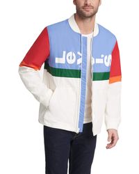 Varsity Bomber Trucker Jacket in Navy 