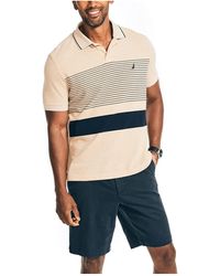 Nautica - Sustainably Crafted Classic Fit Chest-stripe Polo,tannin,xxl - Lyst