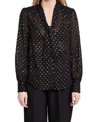 PAIGE - Womens Cleobelle Long Sleeve Tie Neck Blouse - Lyst