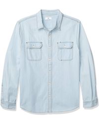 AG Jeans - Mens The Benning Utility Denim Long Sleeve Button Down Shirt - Lyst
