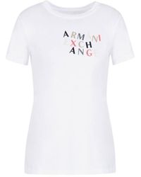 Emporio Armani - A | X Armani Exchange Regular Fit Cotton Jersey Multicolored Logo Tee - Lyst