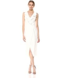keepsake clarity crinkle ruffle midi dress