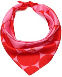 Kate Spade - Seasonless Dot Silk Bandana Scarf - Lyst