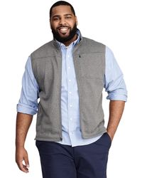Izod - Tall Advantage Performance Full Zip Sweater Fleece Vest - Lyst