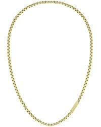 Lacoste - 2040122 Jewelry L'essentiel Ionic Thin Gold Plated Chain Necklace Color: Yellow Gold - Lyst