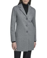Calvin Klein - Classic Faux Wool Overcoat – Long Button Front Winter - Lyst
