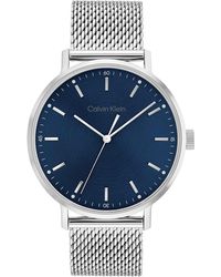 Calvin Klein - Quartz Stainless Steel And Mesh Bracelet Watch - Lyst