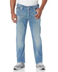 True Religion - Ricky Double Raised Super T Flap Straight Jeans - Lyst