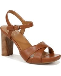 Naturalizer - S Morgan Ankle Strap Dress Sandal English Tea Brown 10 W - Lyst