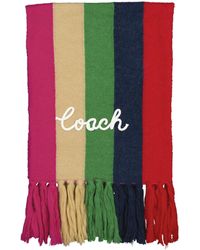 COACH - Multi Stripe Knit Scarf - Lyst