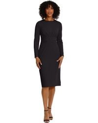 Maggy London - Dresses Wide Waistband And Tuck Details Office Career Workwear Event Occasion Guest Black - Lyst