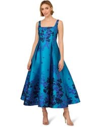 Adrianna Papell - Border Jacquard Dress - Lyst