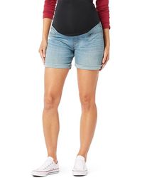 Signature by Levi Strauss & Co. Gold Label Denim Maternity Mid-rise Shortie  Shorts in Blue Ice (Blue) - Lyst