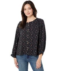Lucky Brand - Printed Button-down Long Sleeve Blouse - Lyst