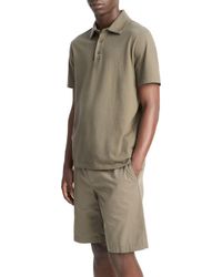 Vince - S Short Sleeve Garment Dye Short Sleeve Polo - Lyst