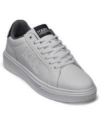 Karl Lagerfeld - Paris Lace Up Leather Sneaker With Logo Patch - Lyst