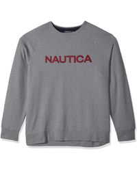 Nautica Boys Oversized Fleece Crew Neck Sweater