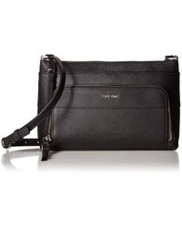 calvin klein lily saffiano leather crossbody