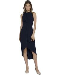 Maggy London - Sleeveless Jewel Neck Asymmetrical Midi For Wedding Guest | Cocktail Dress For - Lyst
