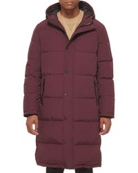 DKNY - Arctic Cloth Hooded Extra Long Parka Jacket - Lyst