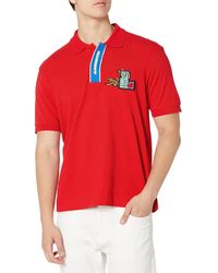 Lacoste - Holiday Contrast Placket And Crocodile Badge Polo - Lyst